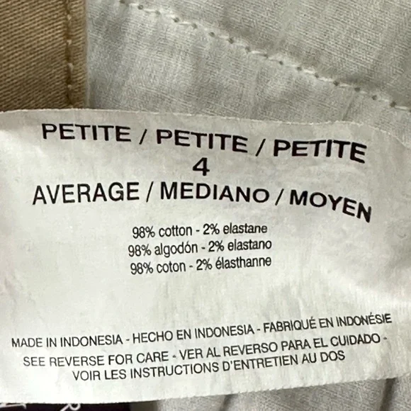 Women’s Gloria Vanderbilt 4 Petite Chino Khakis Pants Khaki Straight Stretch NWT - Picture 12 of 12